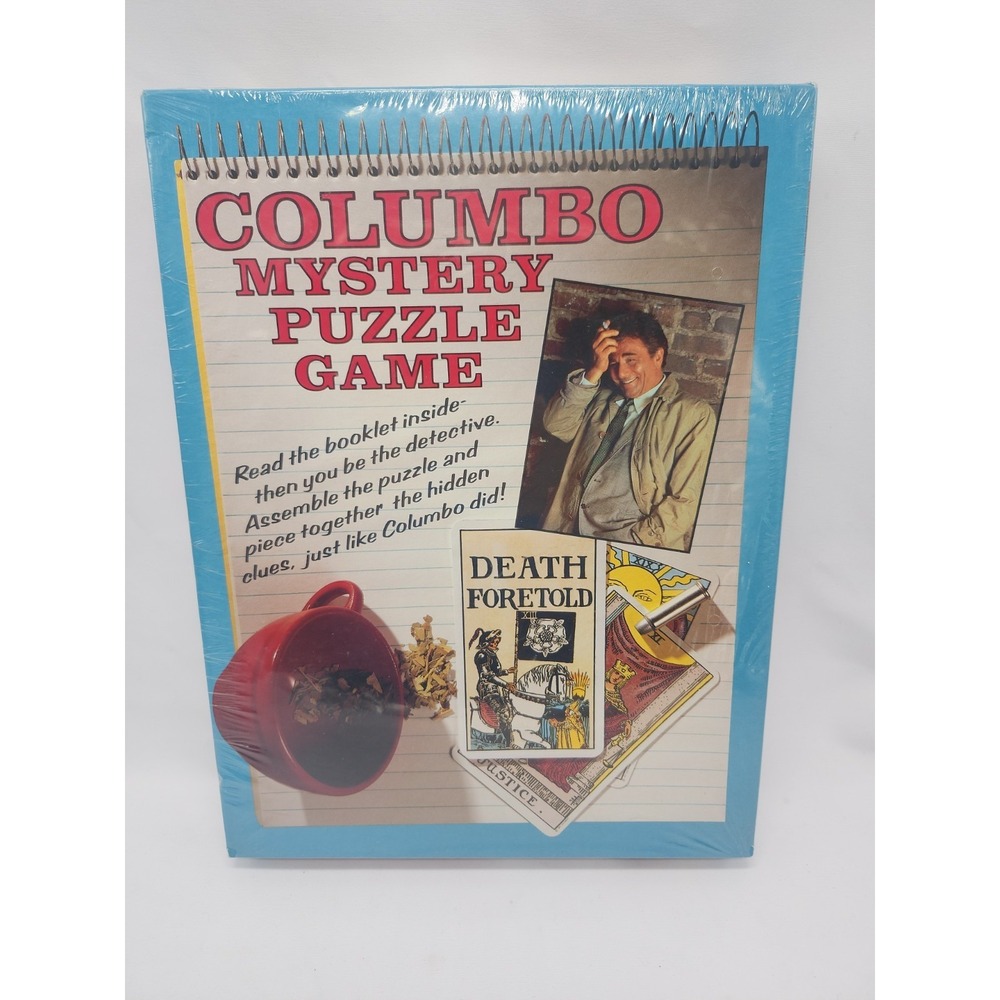 Columbo Mystery Jigsaw Puzzle Game Death Foretold 550pcs 18"×24" Vtg1984 Sealed